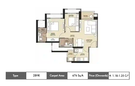2 BHK 676