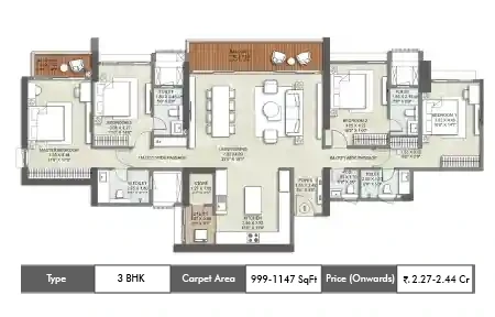 4 BHK 1839-1971 SqFt