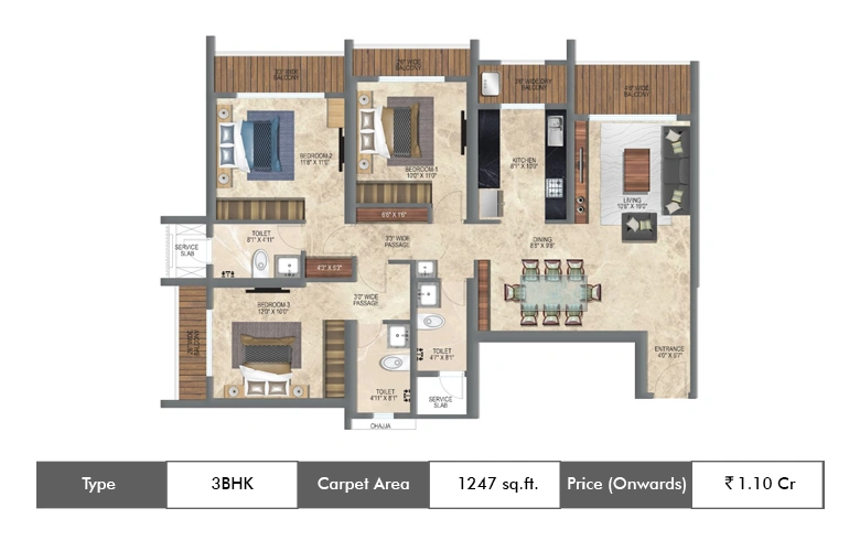 3 Bhk 2147 Sqft