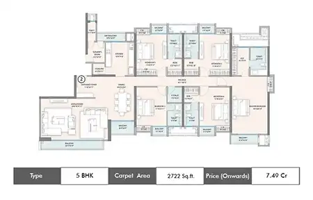 5 BHK-2722 Sq. ft.
